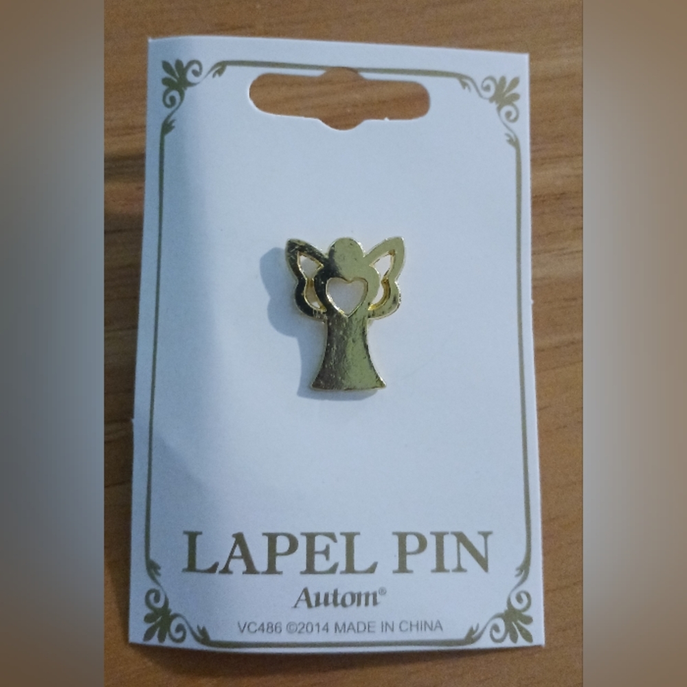 Autom angel lapel pin